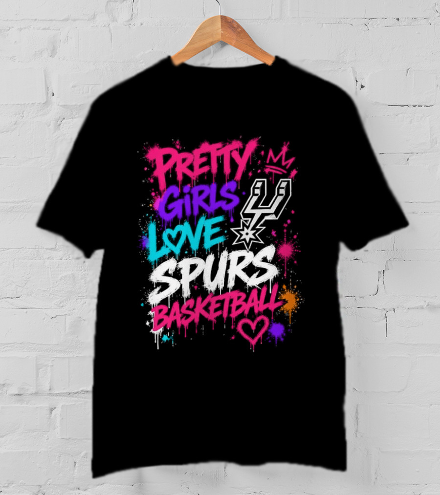 Pretty Girls Love Spurs Basketball San Antonio Spurs T-Shirt