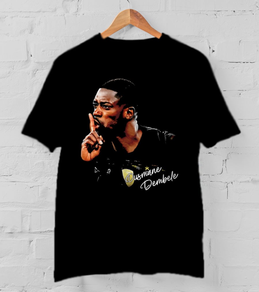 Ousmane Dembele Shhh Gesture PSG Soccer Star T-Shirt