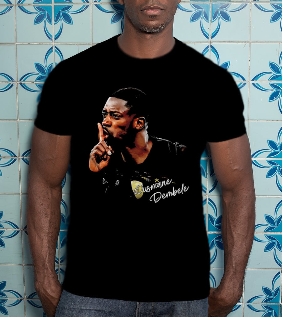 Ousmane Dembele Shhh Gesture PSG Soccer Star T-Shirt