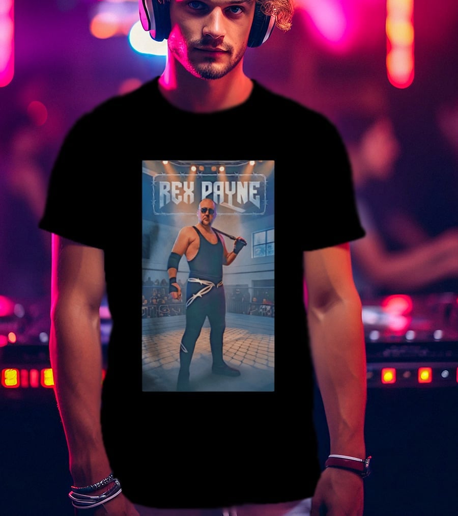 Rex Payne MMA Fighter In Arena With Intense Spotlight And Audience T-Shirt