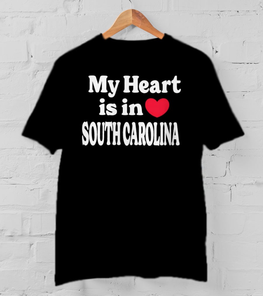 My Heart Is In South Carolina State Pride Heart T-Shirt