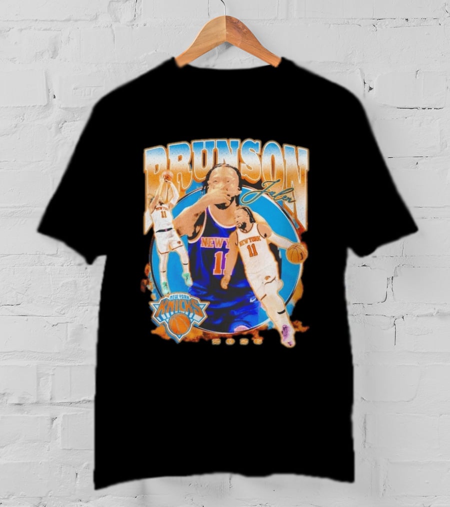 New York Knicks Jalen Brunson 2026 Basketball Player NBA Sports Memorabilia T-Shirt