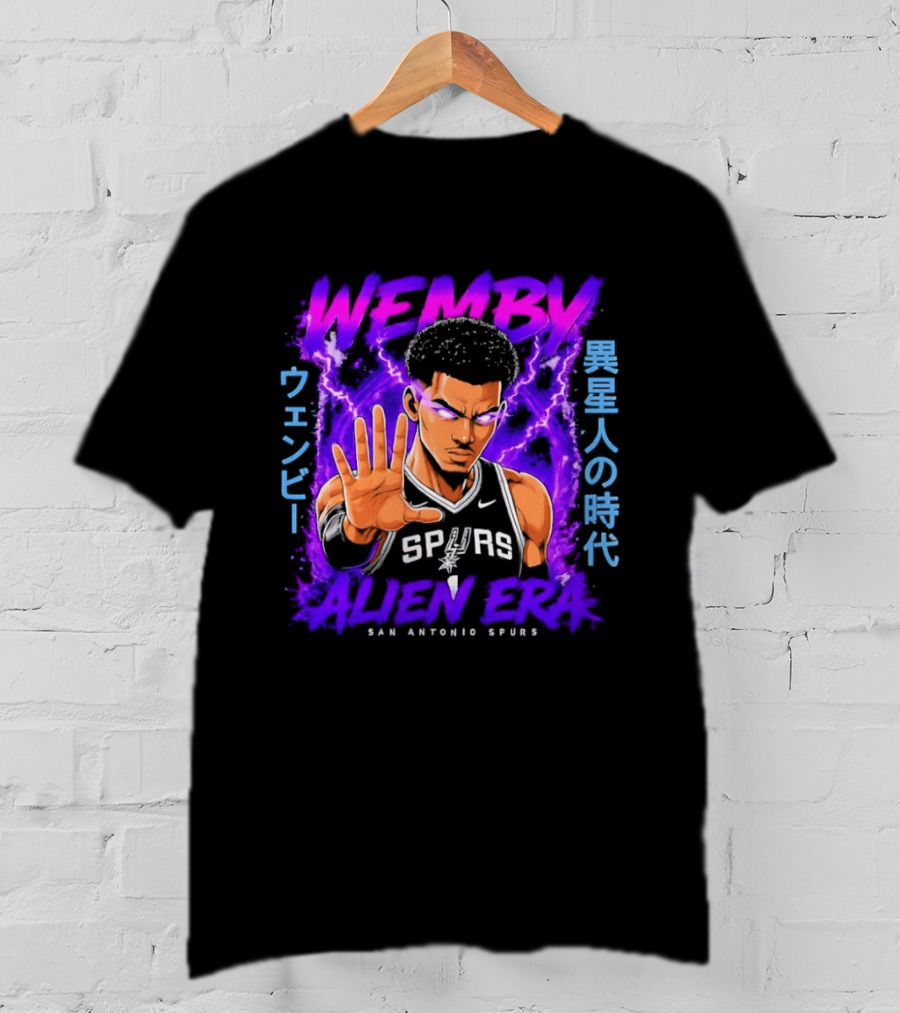 San Antonio Spurs Wemby Wembanyama Alien Era Iseijin No Jidai T-Shirt