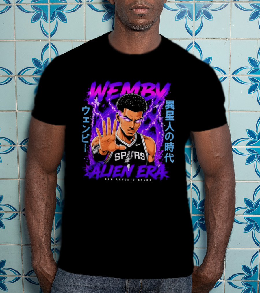 San Antonio Spurs Wemby Wembanyama Alien Era Iseijin No Jidai T-Shirt