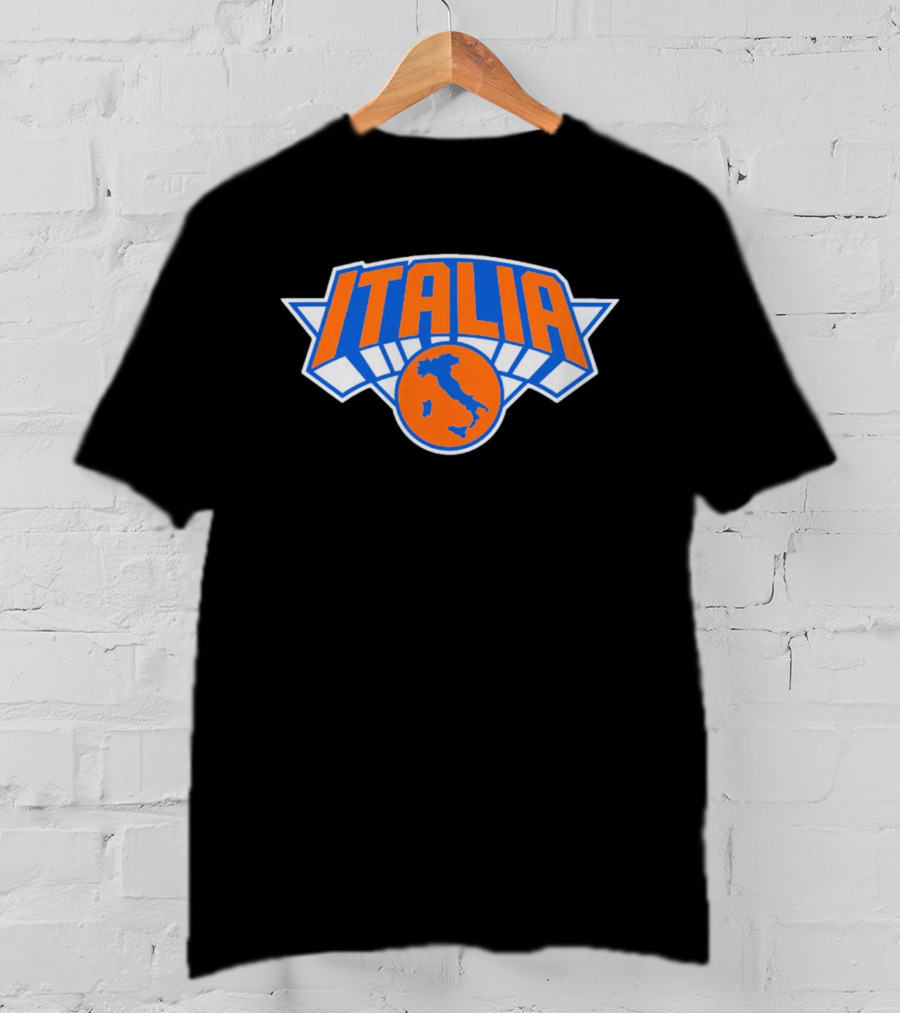 Italia New York Knicks Basketball Italy Map T-Shirt