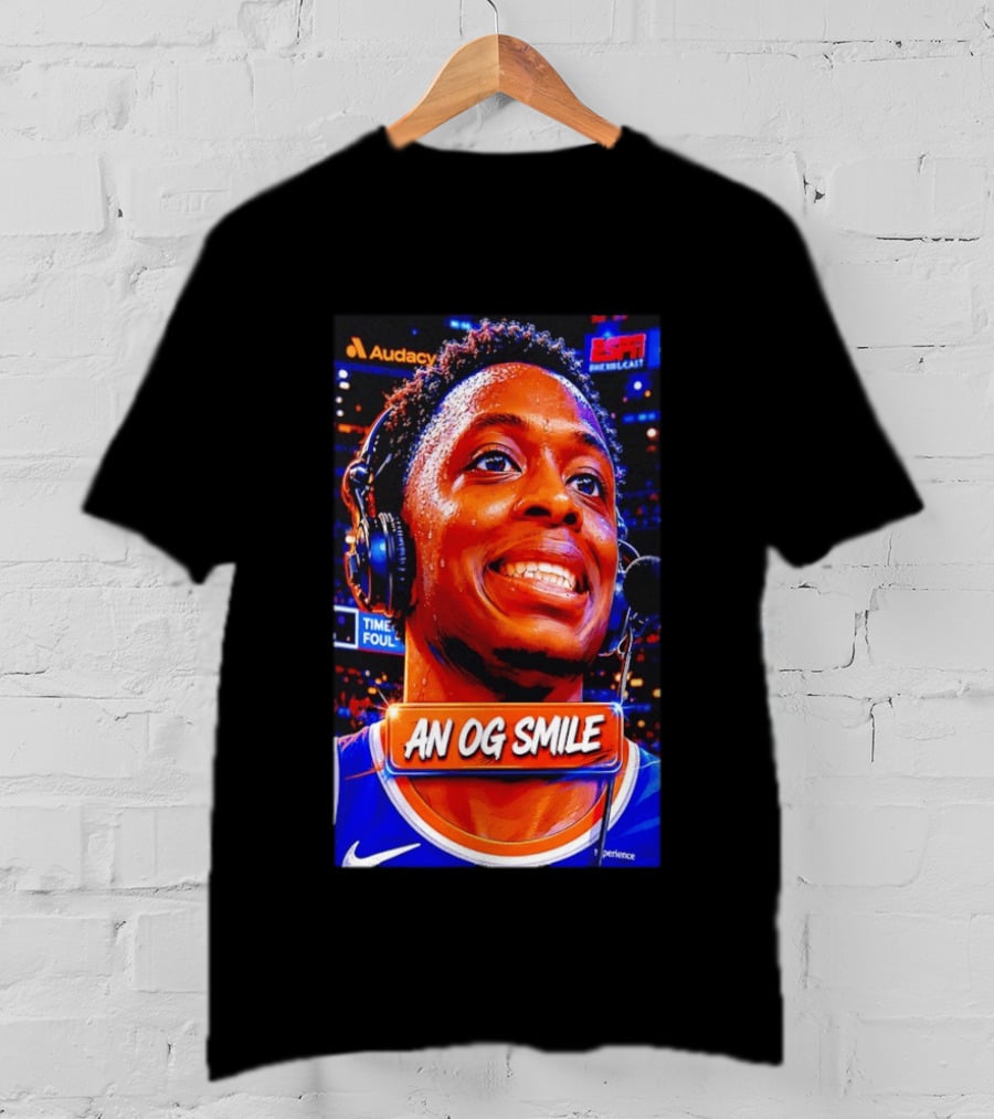 OG Anunoby New York Knicks An OG Smile ESPN NBA Broadcast Experience T-Shirt