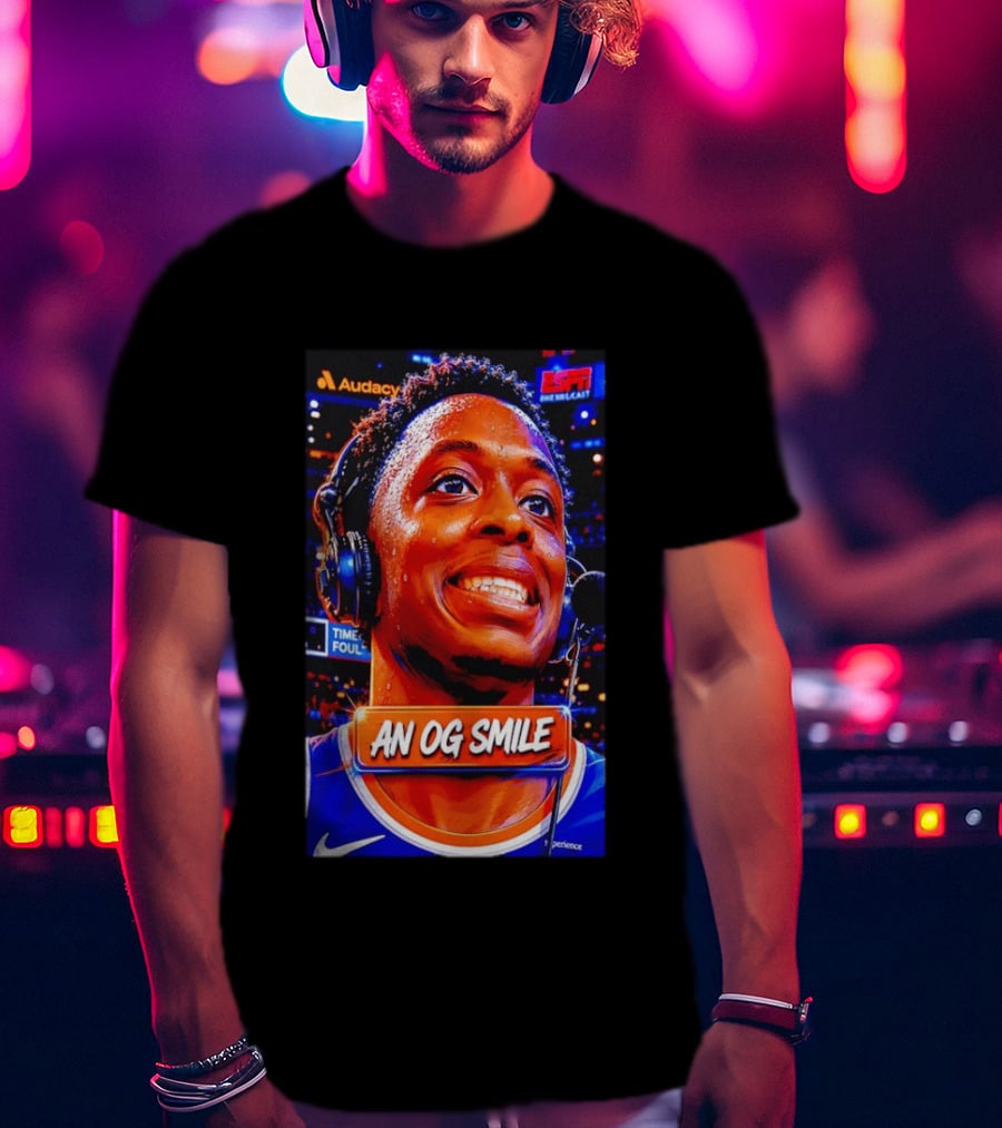 OG Anunoby New York Knicks An OG Smile ESPN NBA Broadcast Experience T-Shirt