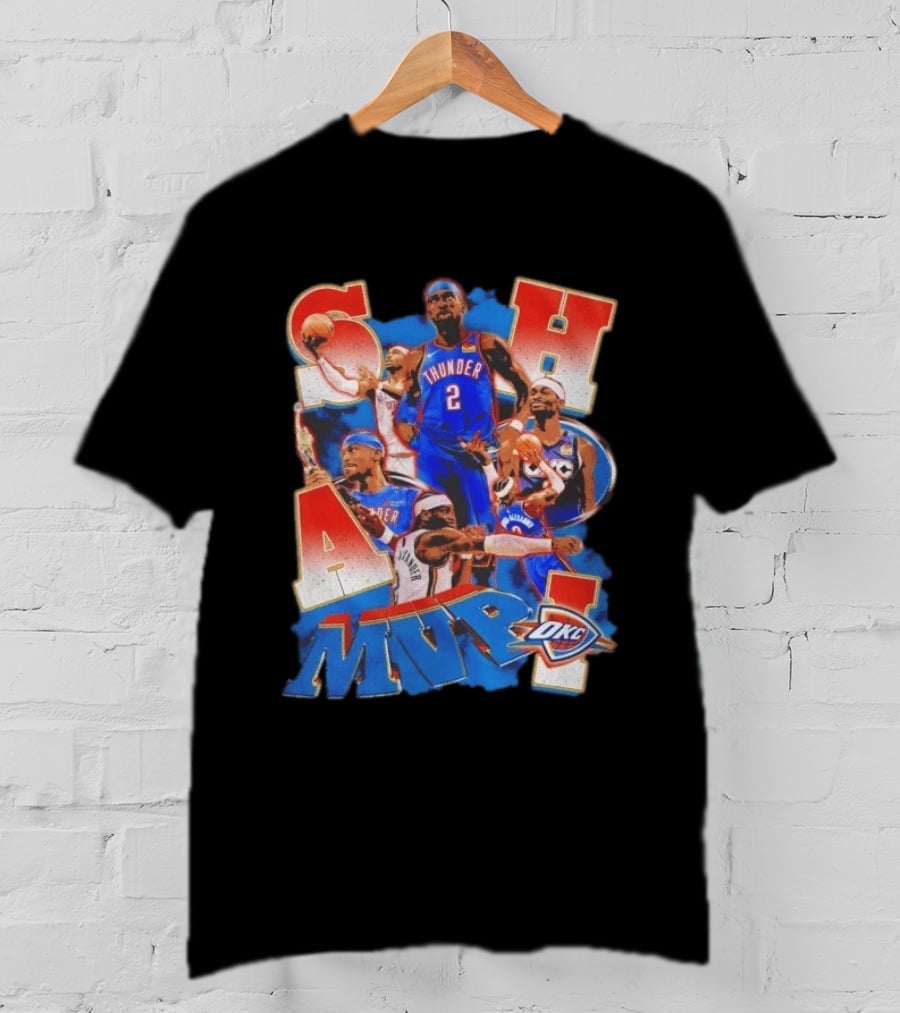 Oklahoma City Thunder Shai Gilgeous Alexander MVP Basketball NBA OKC T-Shirt
