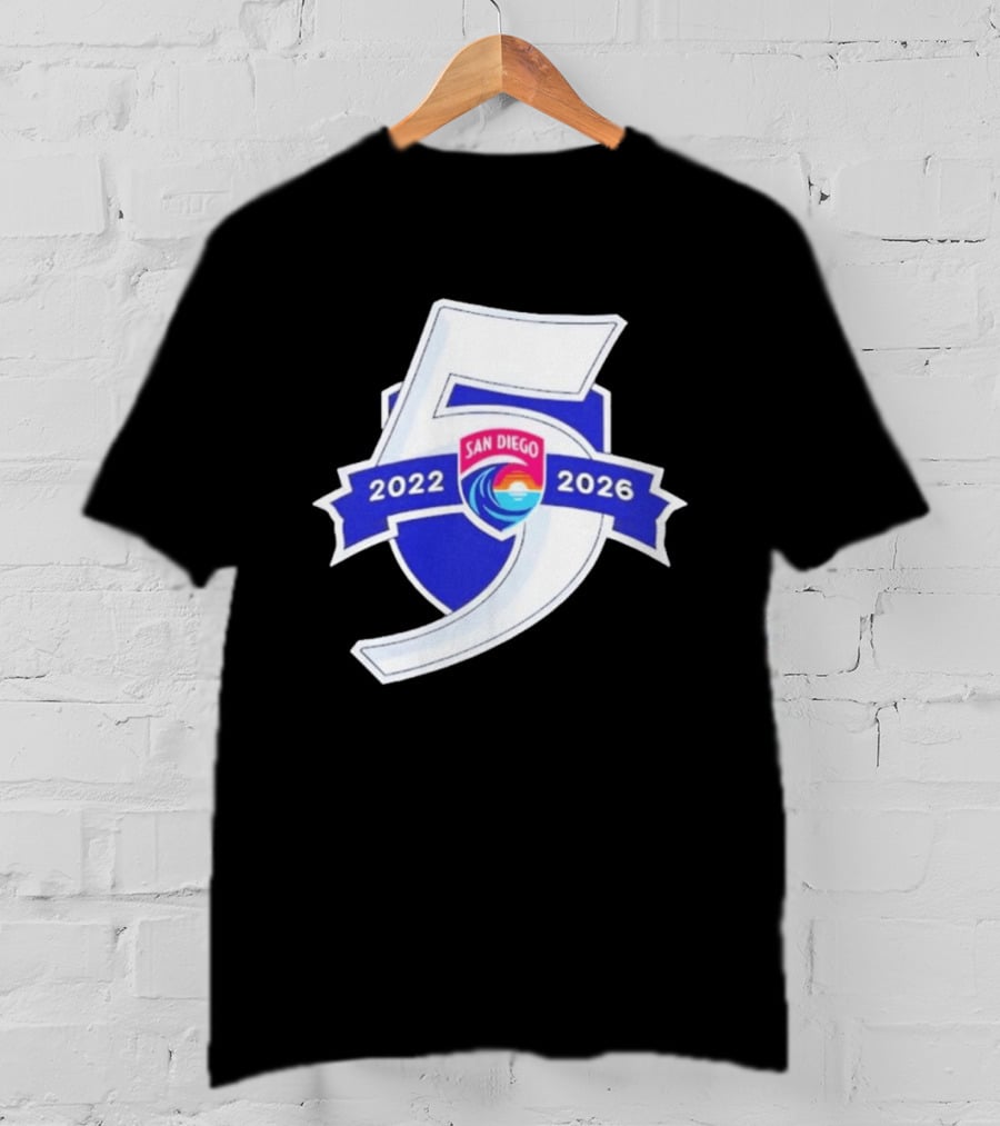 San Diego Wave FC 5 Year Anniversary 2022 2026 T-Shirt