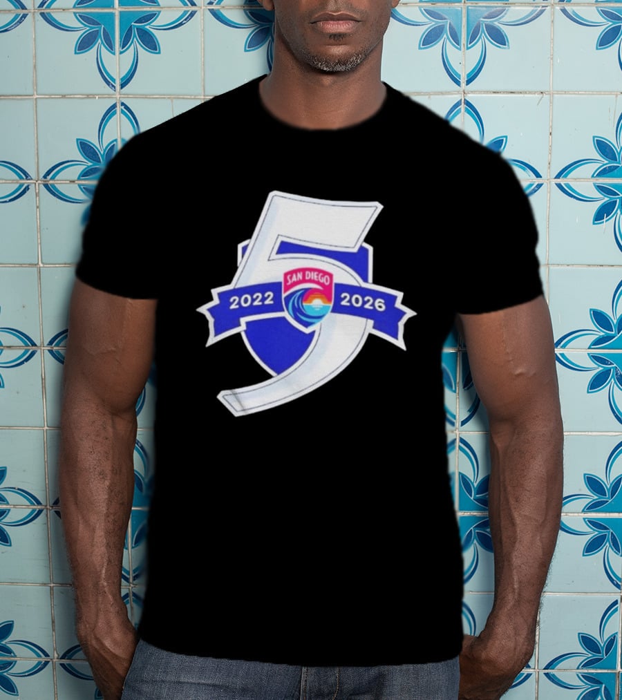 San Diego Wave FC 5 Year Anniversary 2022 2026 T-Shirt