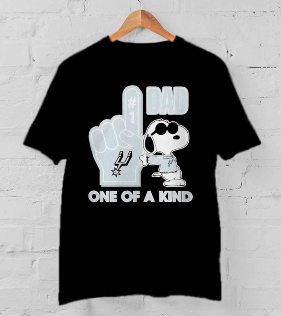 Snoopy Wearing Sunglasses With Spurs Foam Finger One Of A Kind Dad T-Shirt