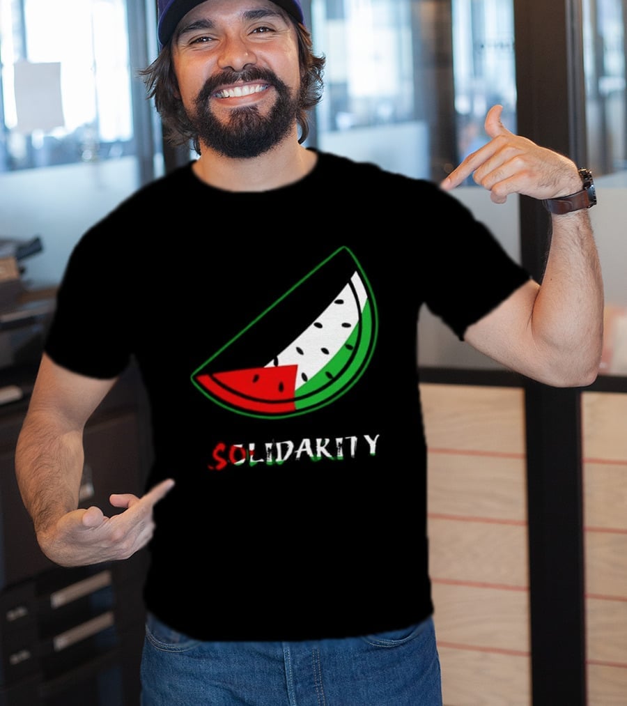 Solidarity Watermelon Palestinian Flag T-Shirt