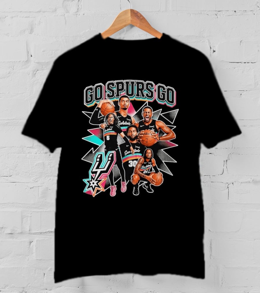 Go Spurs Go San Antonio Spurs Basketball Players Team Enthusiasts T-Shirt