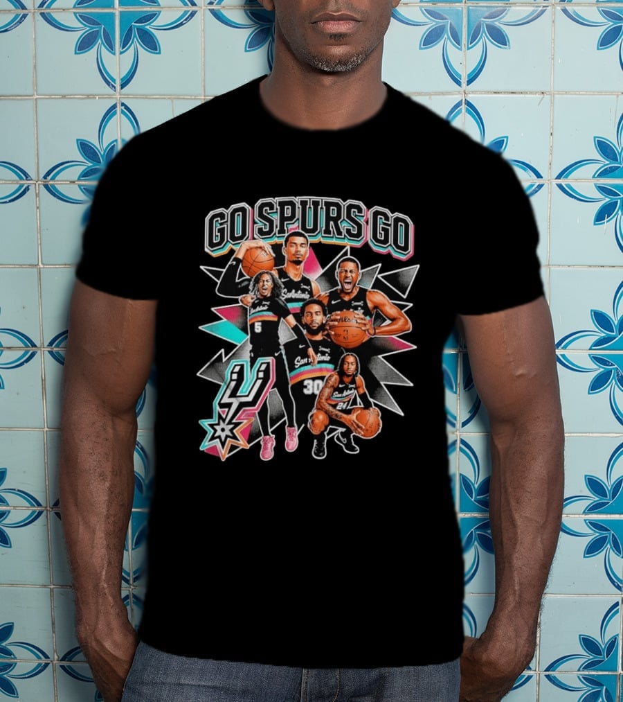 Go Spurs Go San Antonio Spurs Basketball Players Team Enthusiasts T-Shirt