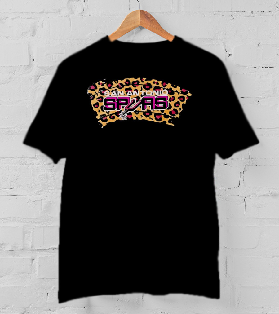 San Antonio Spurs Leopard Print T-Shirt