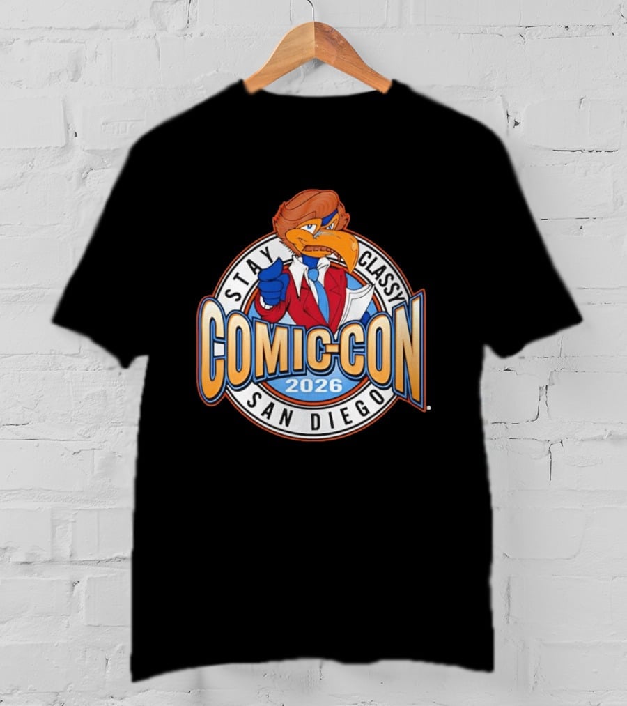 Stay Classy Comic Con San Diego 2026 Ron Burgundy Bird T-Shirt