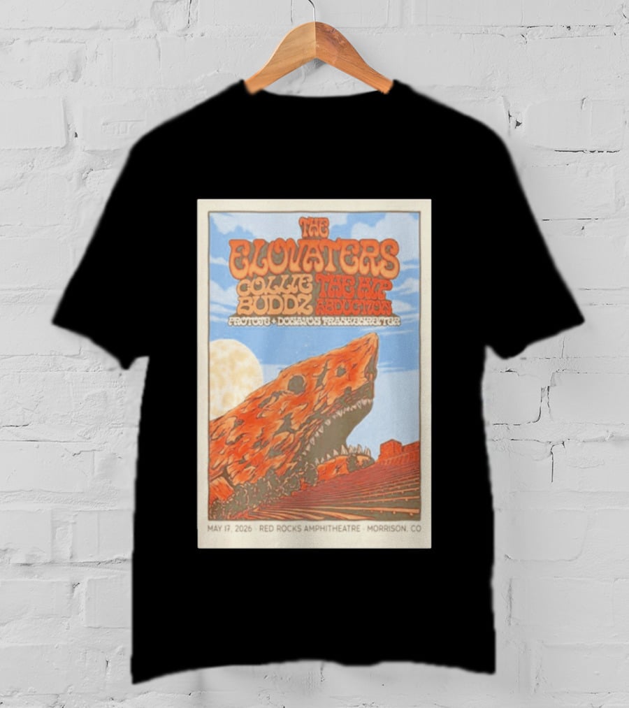 The Elovaters Red Rocks Amphitheatre May 17 2026 Collie Buddz The Hip Abduction Morrison CO Tour T-Shirt