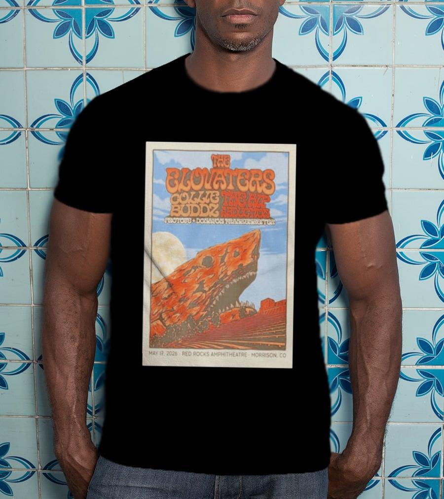 The Elovaters Red Rocks Amphitheatre May 17 2026 Collie Buddz The Hip Abduction Morrison CO Tour T-Shirt