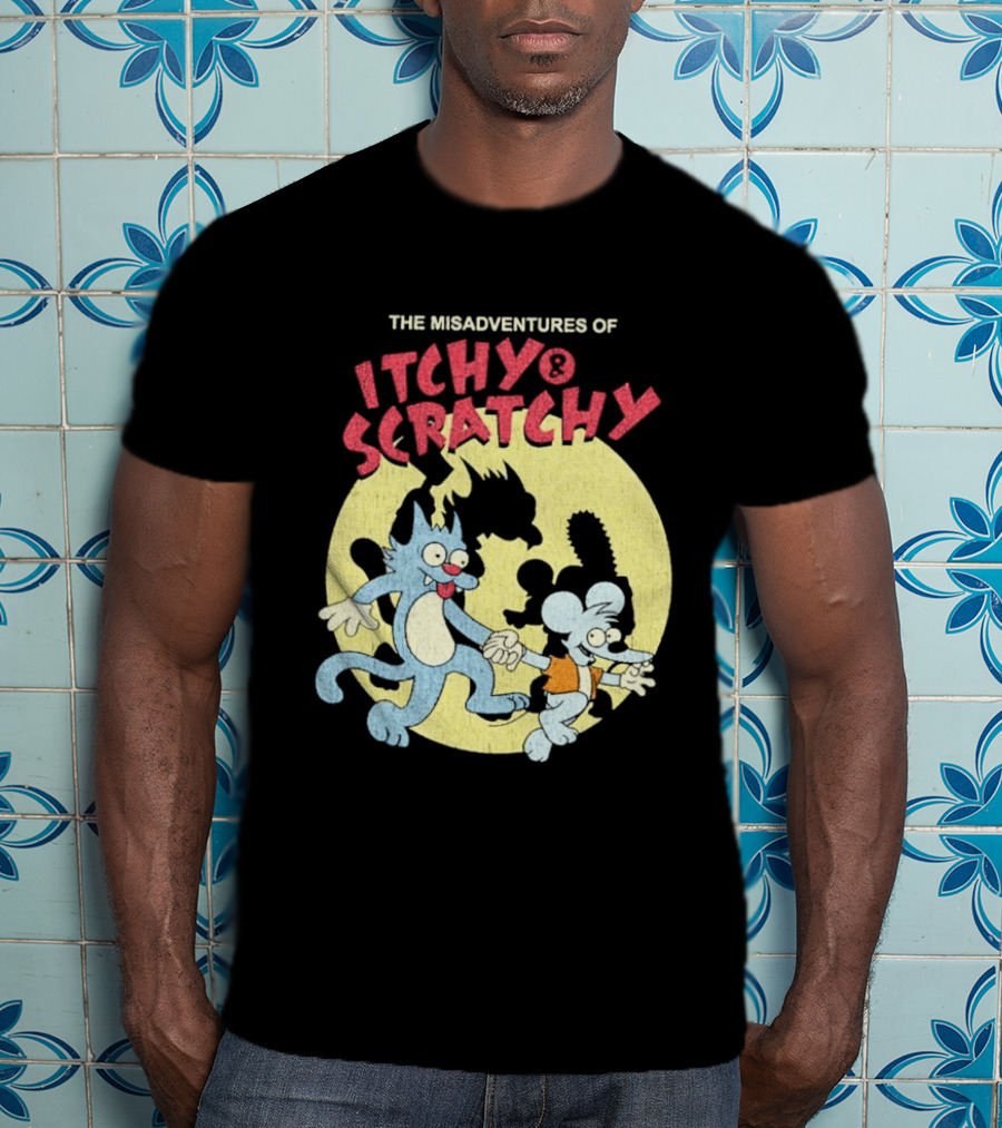 The Misadventures Of Itchy Scratchy Cartoon Characters T-Shirt