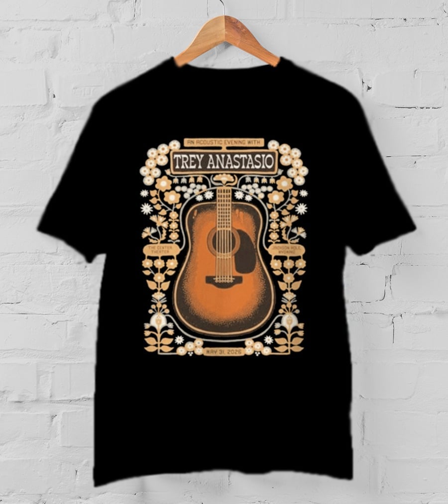 Trey Anastasio Acoustic Evening Tour The Center Theater Jackson Hole 2026 T-Shirt