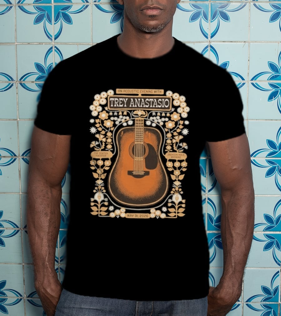 Trey Anastasio Acoustic Evening Tour The Center Theater Jackson Hole 2026 T-Shirt