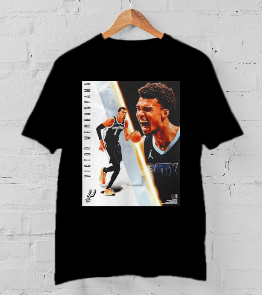Victor Wembanyama San Antonio Spurs SATX Radiance Collage T-Shirt
