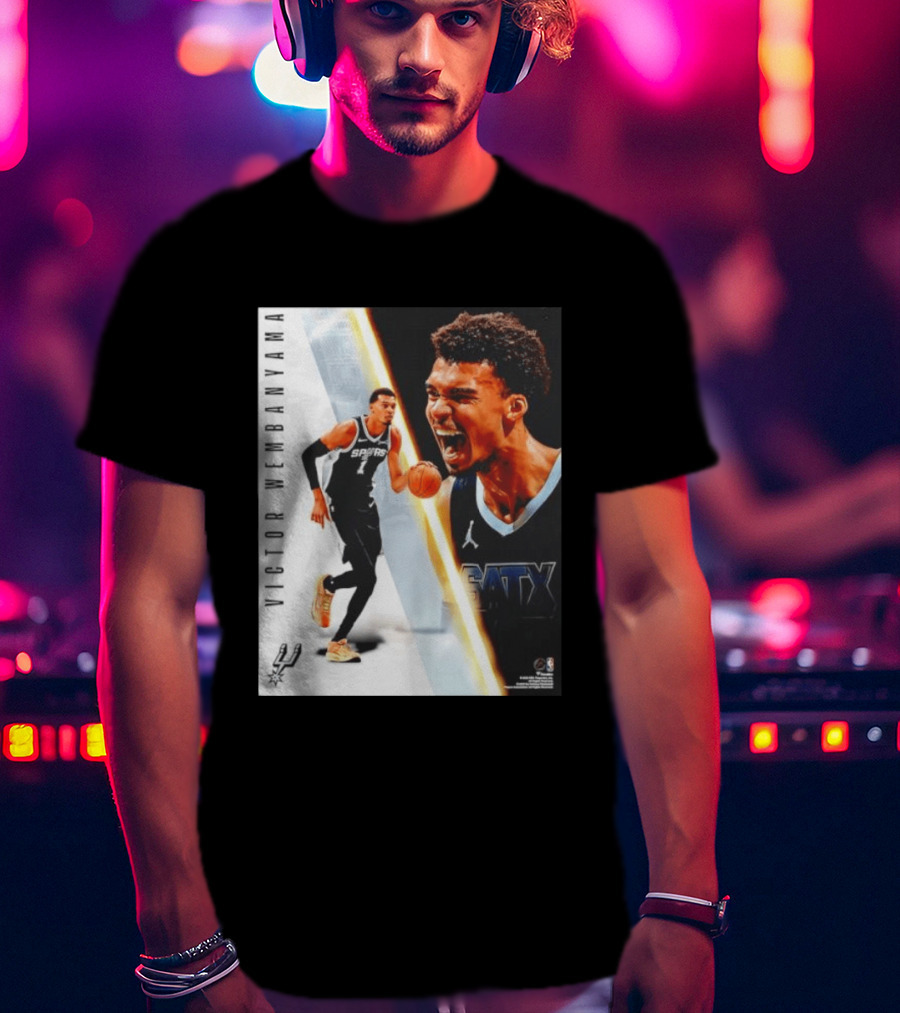 Victor Wembanyama San Antonio Spurs SATX Radiance Collage T-Shirt