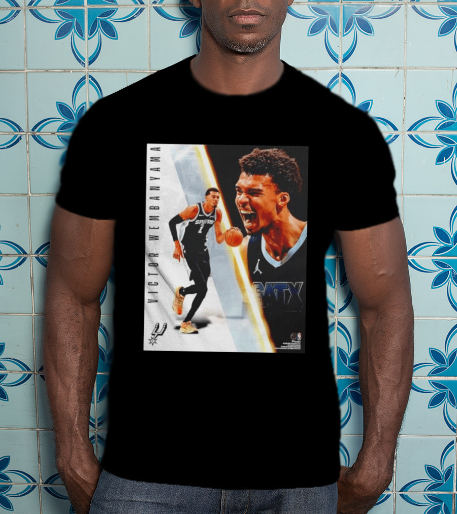 Victor Wembanyama San Antonio Spurs SATX Radiance Collage T-Shirt
