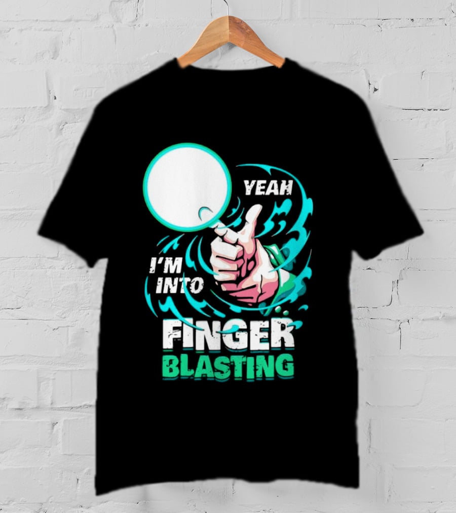 Yeah I Am Into Finger Blasting Cartoon Thumbs Up Spiral T-Shirt