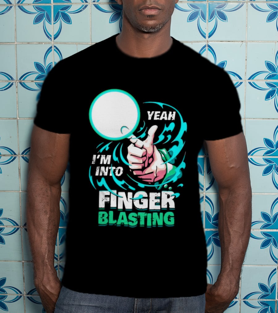 Yeah I Am Into Finger Blasting Cartoon Thumbs Up Spiral T-Shirt