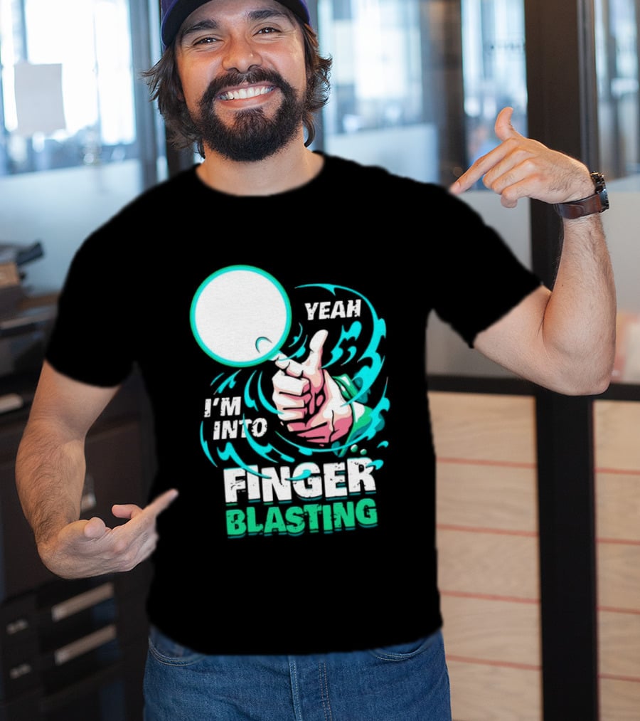 Yeah I Am Into Finger Blasting Cartoon Thumbs Up Spiral T-Shirt