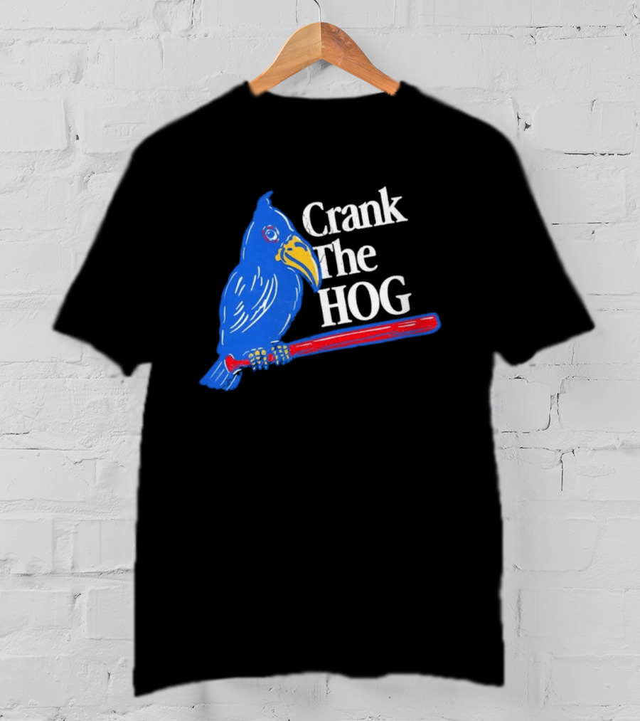 Arkansas Razorbacks Crank The HOG Baseball Bird T-Shirt