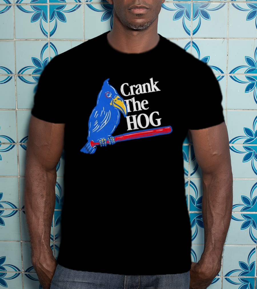 Arkansas Razorbacks Crank The HOG Baseball Bird T-Shirt