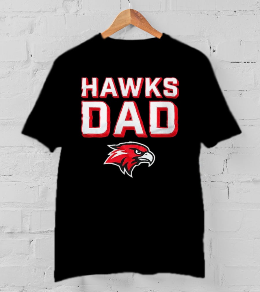 Hawks Dad Red Hawk Sports Fan T-Shirt