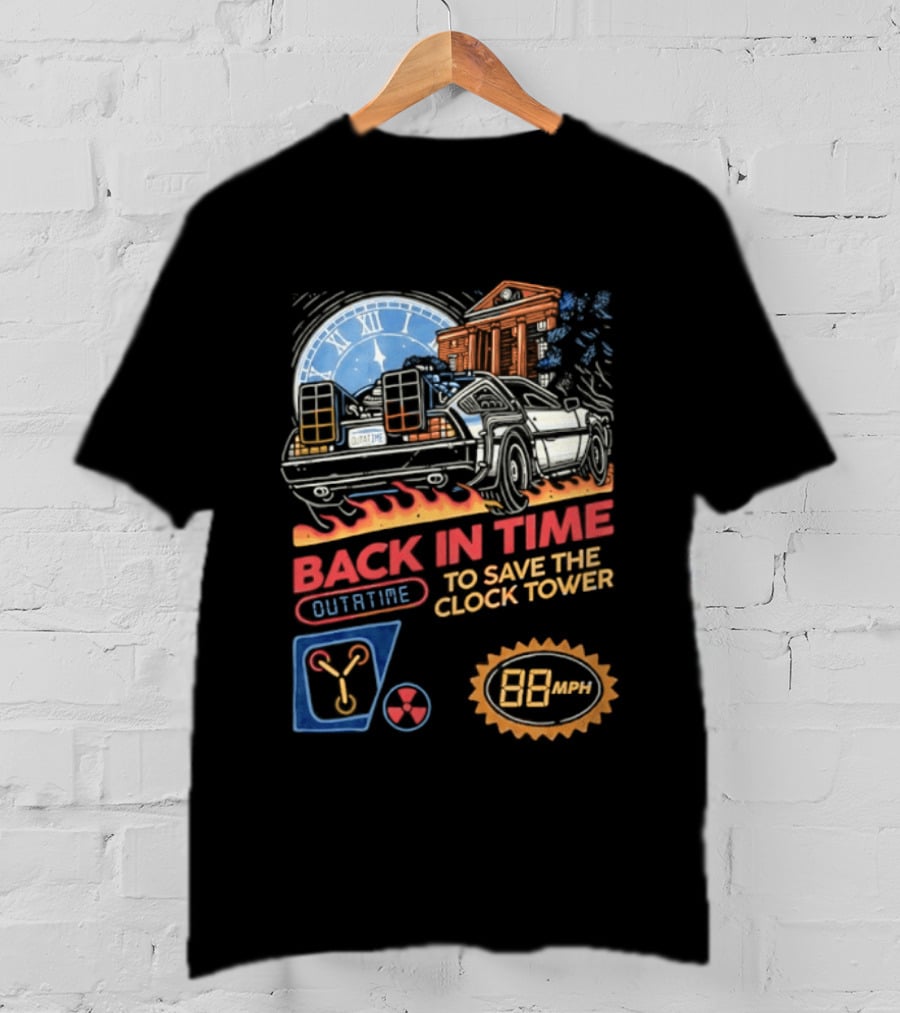 Back In Time Outatime Save The Tower 88mph T-Shirt