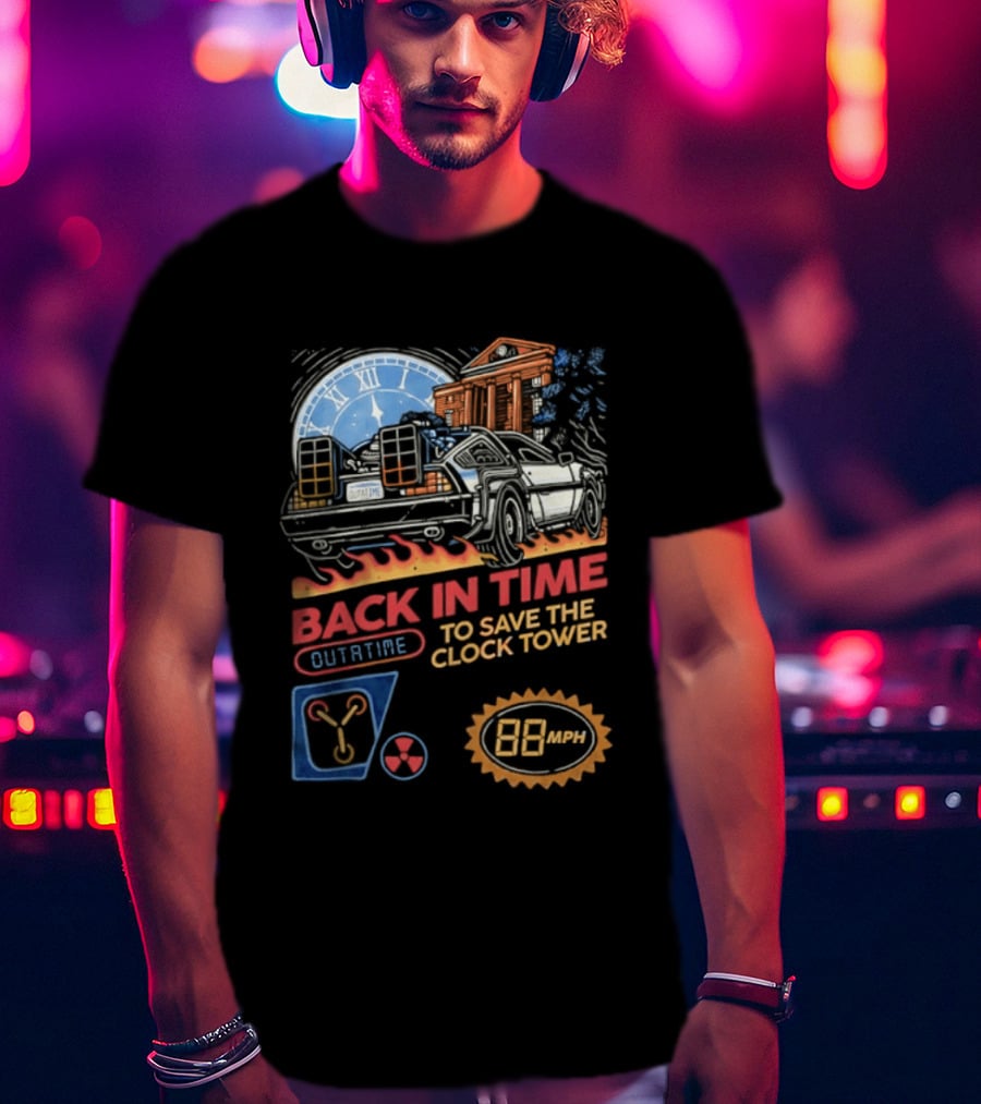 Back In Time Outatime Save The Tower 88mph T-Shirt