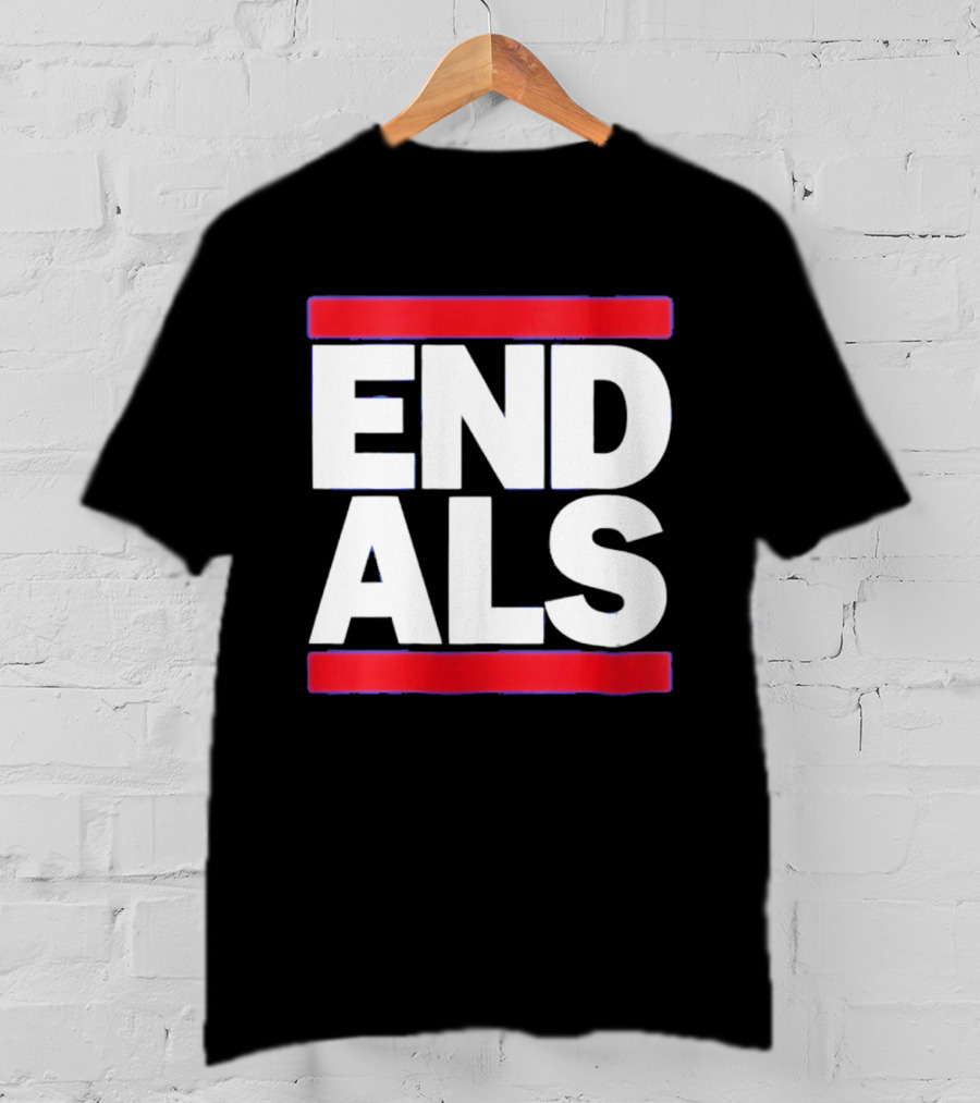 Chicago Cubs Lou Gehrig Day End ALS Campaign Red Blue T-Shirt