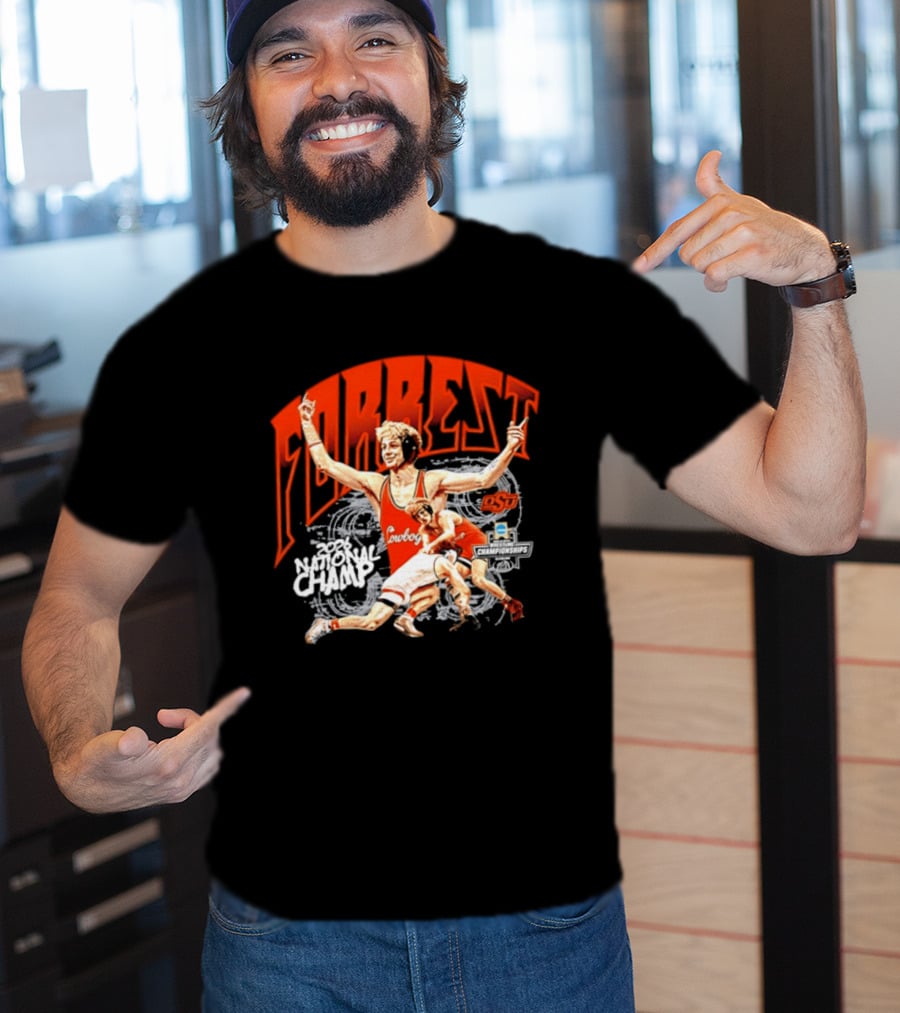 Jax Forrest Oklahoma State Cowboys Wrestling 2026 National Champ T-Shirt