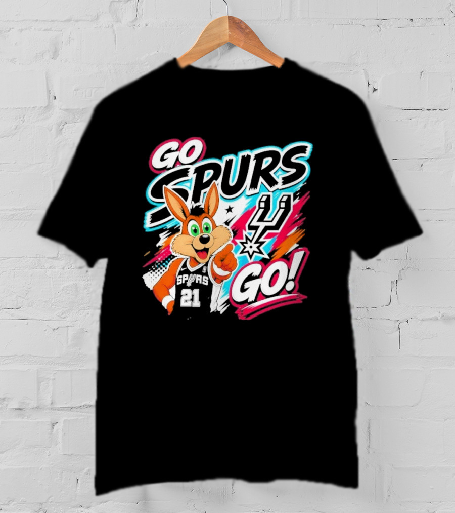 Go Spurs Go San Antonio Spurs Coyote Basketball 21 T-Shirt