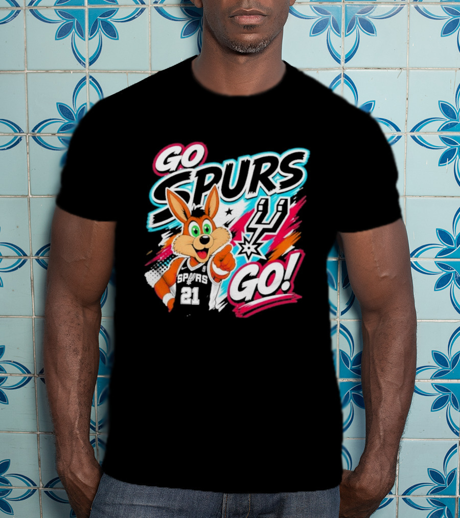 Go Spurs Go San Antonio Spurs Coyote Basketball 21 T-Shirt
