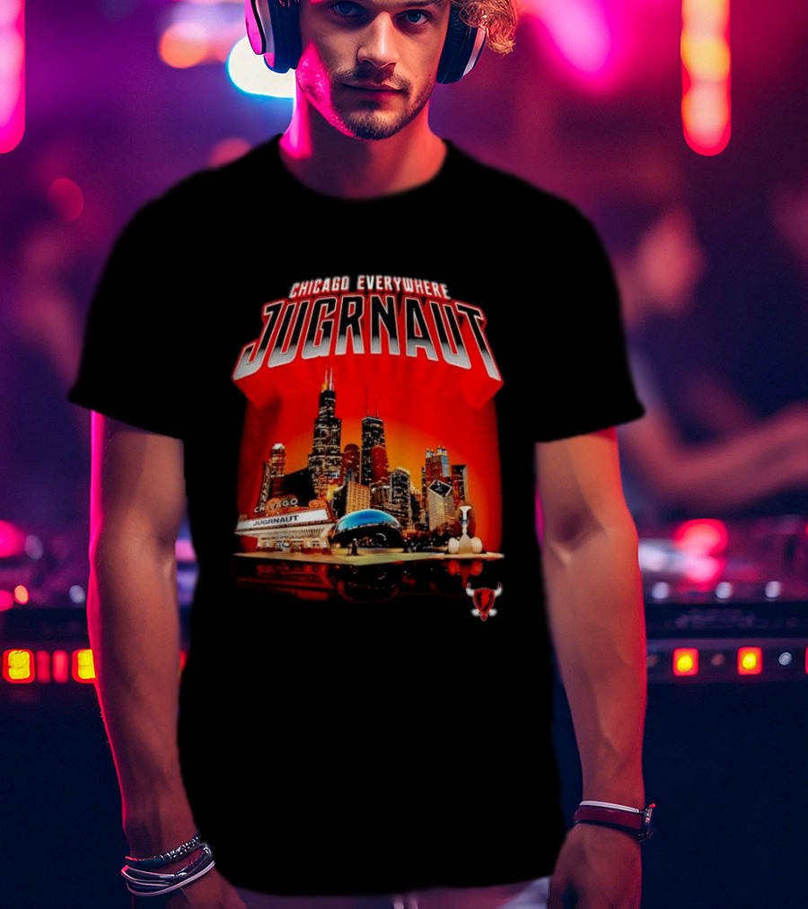 Chicago Everywhere Jugrnaut Skyline Millennium Park T-Shirt