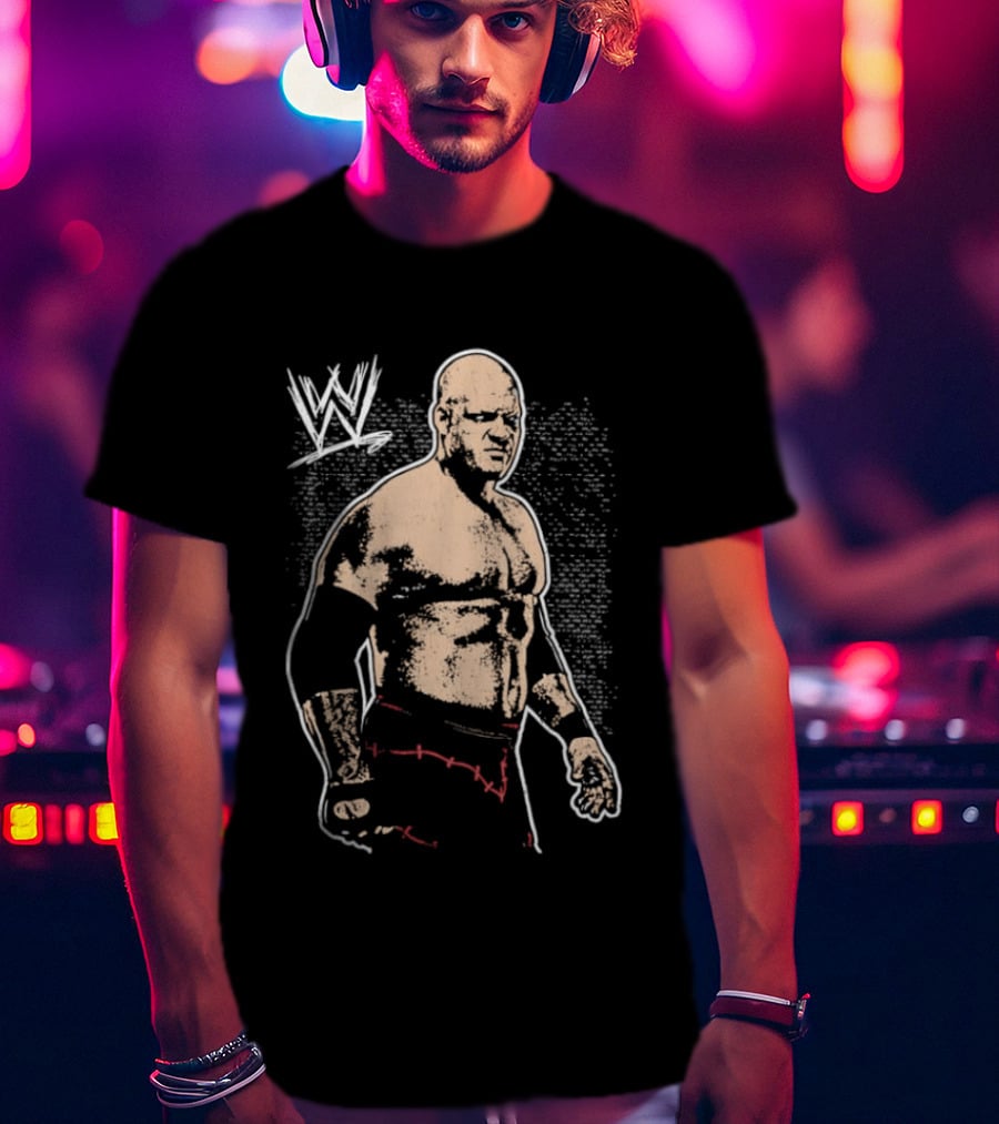 Kane WWE Wrestling Stitched Men's WWE Iconic Fighter T-Shirt
