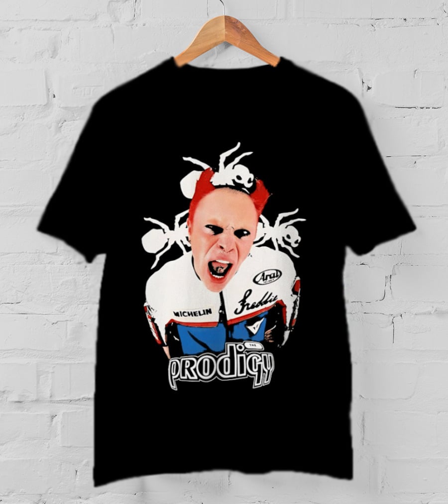 Keith Flint The Prodigy Michelin Arai Electronic Music Band Concert T-Shirt