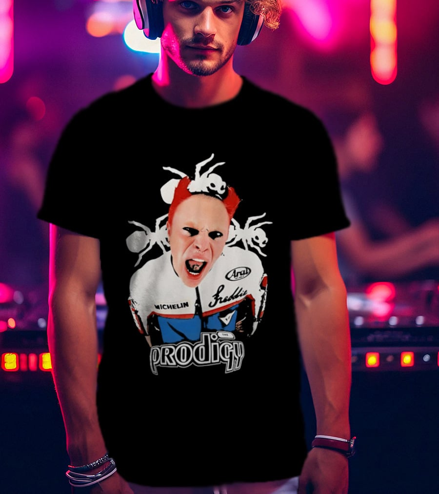 Keith Flint The Prodigy Michelin Arai Electronic Music Band Concert T-Shirt
