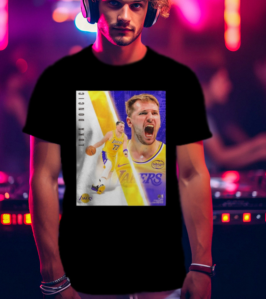Luka Doncic 77 Los Angeles Lakers Basketball Energetic T-Shirt