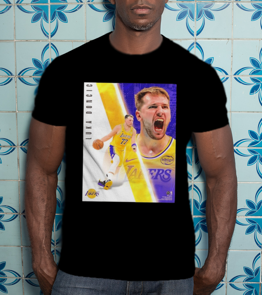 Luka Doncic 77 Los Angeles Lakers Basketball Energetic T-Shirt