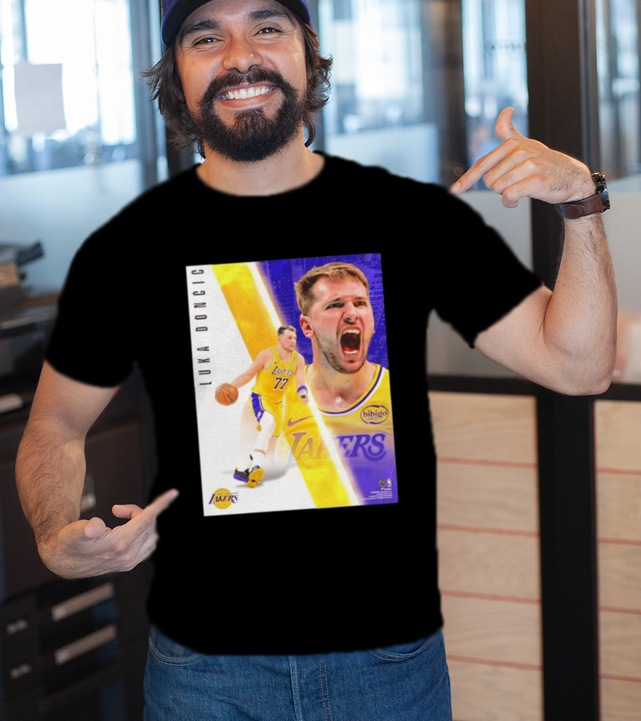 Luka Doncic 77 Los Angeles Lakers Basketball Energetic T-Shirt