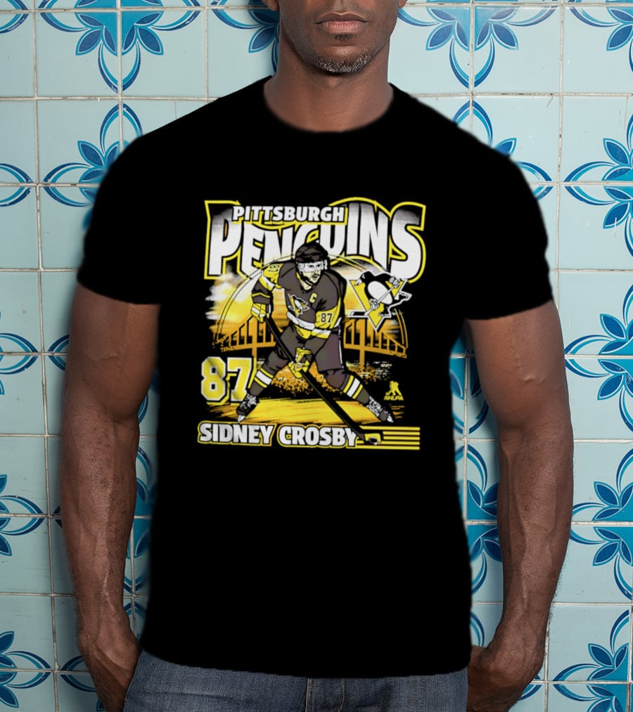Pittsburgh Penguins Sidney Crosby 87 Hockey Action T-Shirt