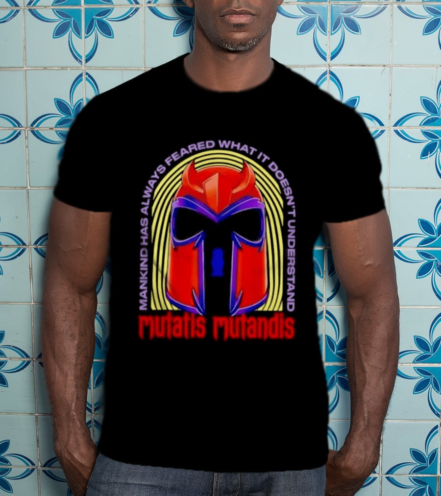 Mutatis Mutandis Mankind Has Always Feared What It Doesn't Understand Red Mask T-Shirt