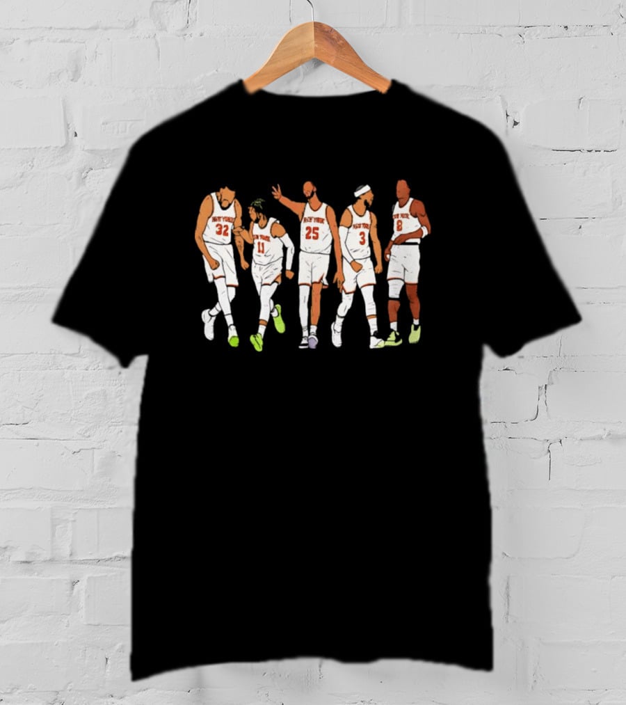 New York Knicks NBA Noah Vonleh Jalen Brunson Taj Gibson Josh Hart OG Anunoby Players T-Shirt